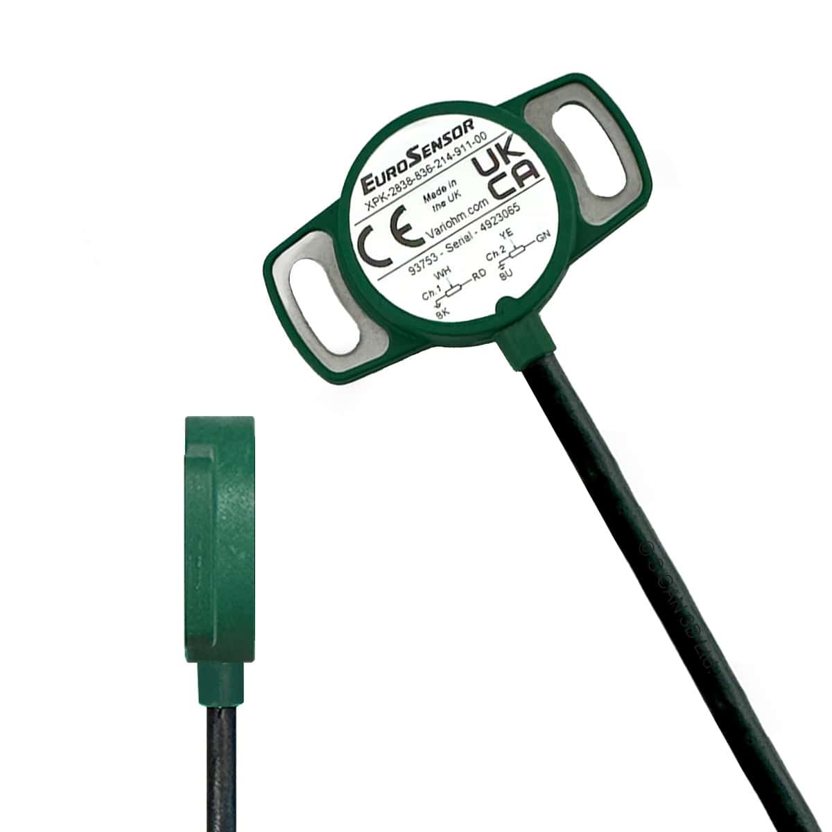 Variohm EuroSensor TPS - Hall Effect XPK Puck Type - Programmable - Rotary Actuator Throttle Position Sensor