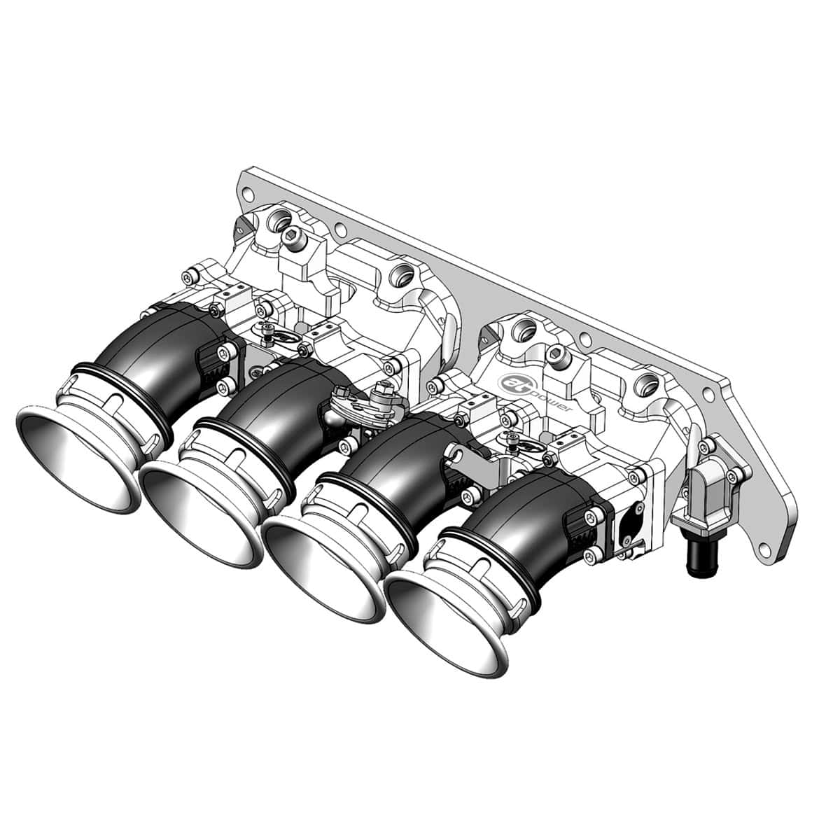 Honda K20/K24 45mm EFI Individual Throttle Bodies (ITBs) - FN2/FD2 Direct-Fit, Standard Engine Fit Compatible for Honda